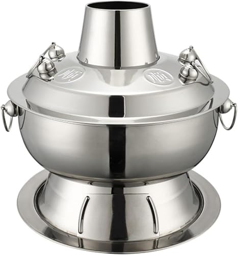 INUUXLG Hot Pot Soup Pot Hot Pot for Cooking Traditional Chinese Cooking Pot Vintage Copper Hot Pot Pan,Food Grade Stainless Steel Shabu Hotpot Cooker Chinese Tradition