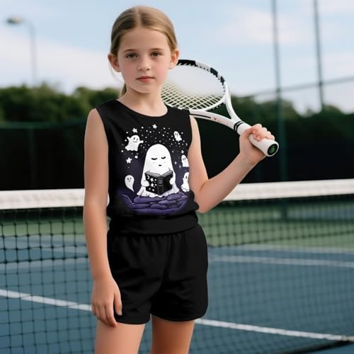 Outfits for Girls Sleeveless Shirts Tees Shorts Summer Clothes Size 5-144