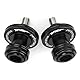 LLIDFONK Für Yamaha YZF R1/S/M R3 R6 R7 R9 R25 R125 YZFR1 YZFR3 YZFR6 YZFR7 YZFR9 Aluminium 6mm Motorrad Zubehör Schwinge Spulen Schieberegler Ständer Schrauben (Schwarz)