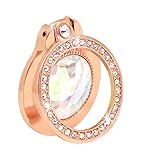 Bling Finger Ring Holder 360° Rotation Glitter Universal Cell Phone Ring Holder Kickstand for iPhone X/XR/XS MAX iPhone 8/8 Plus, iPhone 7/7 Plus, Samsung Galaxy S8/S8+ etc (Rosegold)