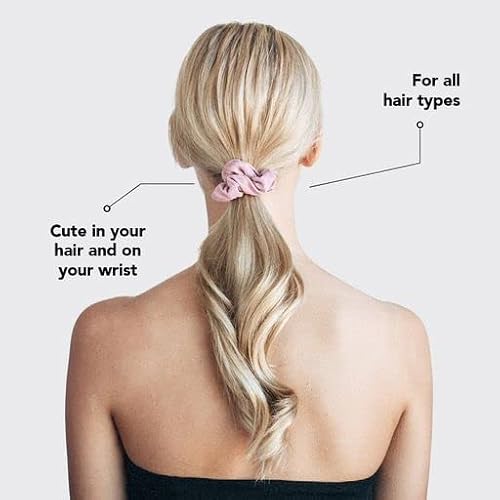 Kitsch Matte Scrunchies For Hair, Hair Scrunchies For Women, Soft Scrunchy Hair Bands, 5 Pack (Blush/Mauve) #TOP1