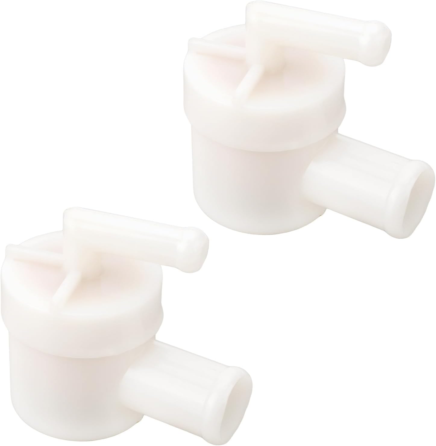 Pack of 2 Fuel Filters for Horizontal Engines, Fuel Filter for Lawnmower Engines, Compatible with Briggs & Stratton 808116S, Compatible with Vanguard Twins, White