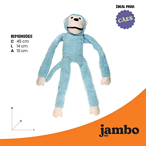 JAMBO PET, Brinquedo Para Cachorro, Macaco De Pelúcia Com Apito Interno, Divertido, Textura Macia E