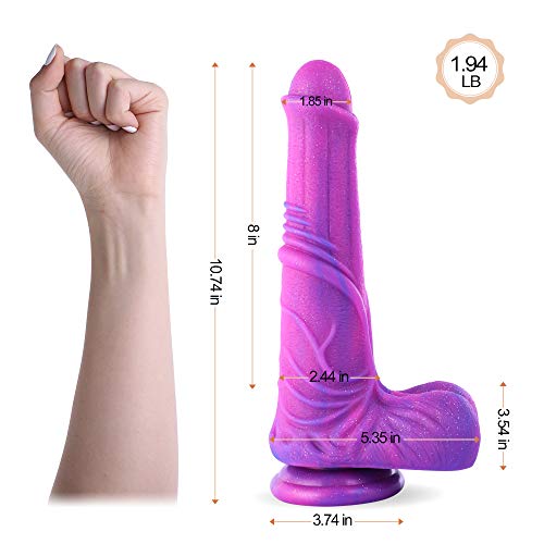 10.7 Inch Huge Purple Dildo with Strong Suction Cup - Image 3