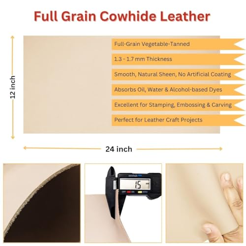Cuir tanné végétal pour réparer et fabriquer vos objets en cuir véritable - 4