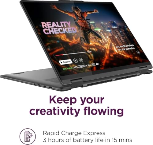 Image of Lenovo Yoga 7i 2-in-1 Business Laptop (16 inch FHD+ Touchscreen, Intel Ultra 7 155U, 16GB DDR5 RAM, 1TB SSD), Backlit, Fingerprint Reader, 1080p IR Webcam, 2X Thunderbolt 4, IST HUB, Win 11 Home, AI PC