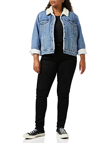 Original Sherpa Trucker Veste Femme Indigo Worn In (Bleu) M -