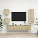 Couleur : chêne Sonoma. Matériau : bois. Assemblage nécessaire : oui. Contenu de la livraison : 1 meuble TV : 30,5 x 30 x 90 cm (l x P x H). 2 meubles TV : 80 x 30 x 30 cm (l x P x H). 2 meubles TV : 30,5 x 30 x 30 cm (l x P x H).