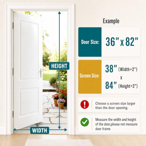Image of Premium Magnetic Screen Door, Heavy-Duty Reinforced Mesh, Ultra-Dense Weave, Smooth Auto-Close, Pets & Kids - Hands-Free, No-Gap Seal