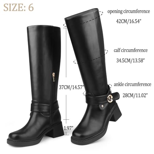 Image of Women's Fold Over Slouchy Mid-calf Boots Square Toe Low Chunky Block Heel Boots