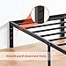 PrimaSleep 18 Inch Heavy Duty Steel Slat Anti-Slip Support, Easy Assembly Platform Bed frame, Noise Free Steel Mattress Foundation, Maximum Storage, No Box Spring Needed, Black, King Size
