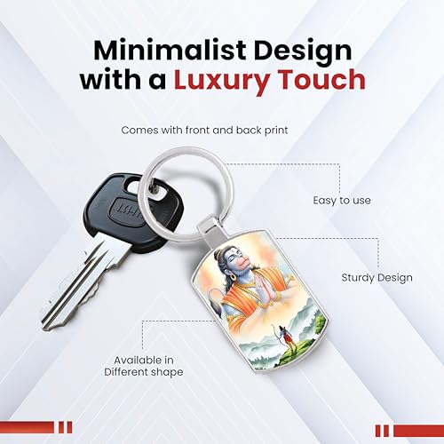 Image of Stylish Metal Keychains with Permanent Glossy Print - Inspirational Quotes & Spiritual Designs - Perfect Key chains for loved ones, Personal Use, Gifts & Return Gifts