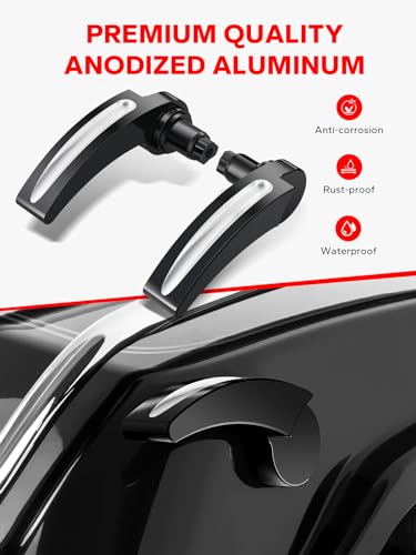Amazicha cubierta de cierre para alforjas duras de aluminio CNC compatible con Harley Davidson Touring 2014-2024 miniatura 7