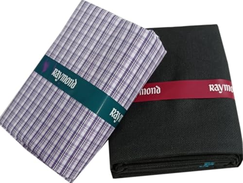 Image of Raymond Premium Unstitched Formal Shirt Fabric, Cotton Blend Stripes, 150 x 150 cm, Regular Fit, Professional Wear Collection
