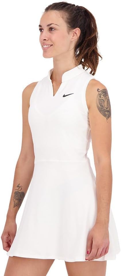 Nike Women's Court Dri-FIT Victory Tennis Dress, White, XL