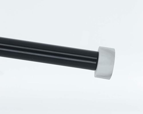 Miniatura 6 de Meriville Barra de cortina de tratamiento de ventana individual de 1 pulgada de diámetro, remate de tapa de extremo Vico (28-48 pulgadas, oro real