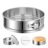Dualshine 22,9 cm Springform Edelstahl Käsekuchenform Runde Antihaft-Springform mit abnehmbarem Boden Kuchenform zum Backen von Kuchenladen