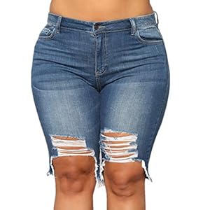 WWricotta Bermuda en Jean Femme – Pantalon Court en Denim pour Femme Jean Boyfriend Femme Stretch Short ÉTé Pantalon Court en Jean Jean De Plage Short en Jean Tendance