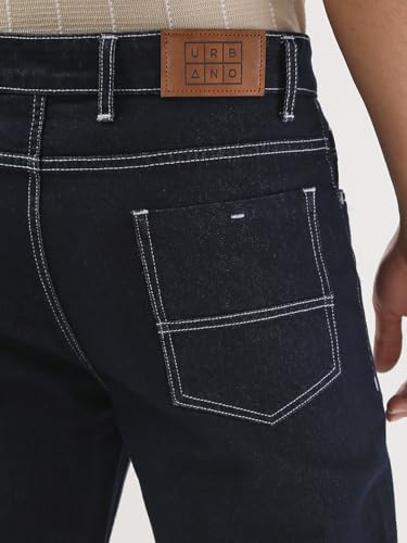 Image of Urbano Fashion Men's Straight Fit Washed Jeans Stretchable