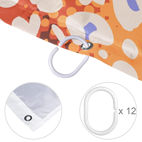 Rideau de douche léopard imperméable anti-éclaboussures 183x183