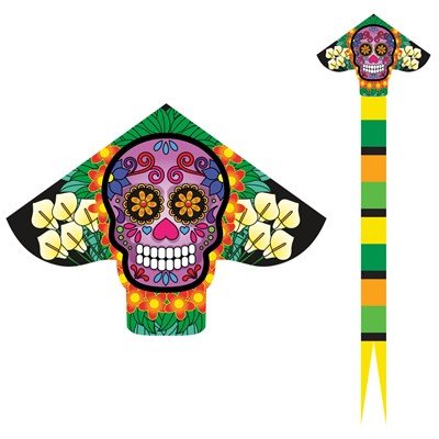 Windnsun Delta Xlt Sugar Skull Nylon Long Tail Delta Kite, 40 Inches Wide #TOP25