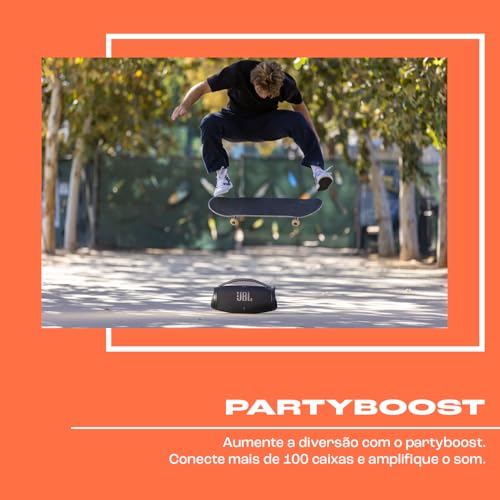 JBL Caixa de Som, Boombox 3, Bluetooth, À Prova D'água e Poeira - Preto