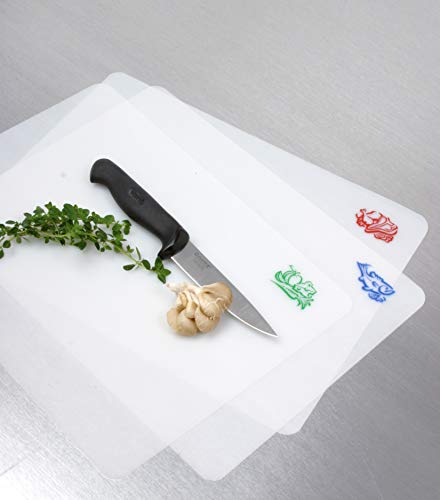 Tablas de Cortar Flexibles Norpro Icon Cut N Slice, 38 cm x 29 cm, Blanco, Juego de 3 miniatura 3