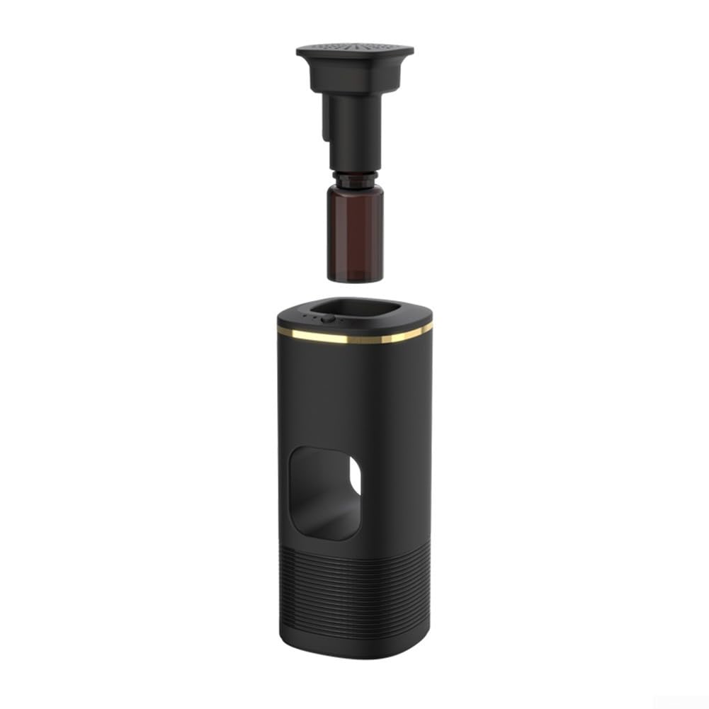 Difusor portátil de aceites esenciales, difusor de fragancia para coche, ambientador, aceites esenciales, purificador de aire USB, para coche, oficina en casa, 20 x 20 x 15 cm (negro)