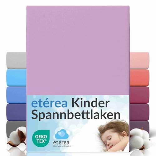 etérea Jersey Drap Housse 80x160-80x180 cm Lilas Epaisseur 15-20 cm - 100% Coton - Oekotex Drap-Housse Matelas Lit Housse de Couette - draps-de-lit 80x160cm -...