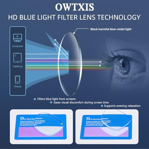 Image of Blue Light Blocking Reading Glasses - Slim Pocket Readers with Pen Clip Case Mini Lightweight Readers