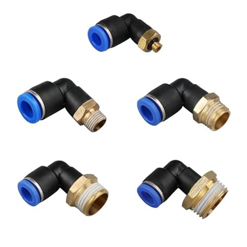 Connecteur pneumatique PB raccord de tuyau 6mm filetage M5 pour circuit