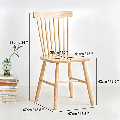 Seonyou Dining Chairs Set Of 4, Windsor Chair With Spindle Back And Solid Wood, American Country Farmhouse Chairs For Dining Room #TOP2