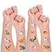 Keikihipa Tattoos for Kids, 350+ Mixed Styles (37 Sheets) Temporary Tattoos Stickers Set Gift for Girls and Boys, Space Dinosaur Animals Butterfly Tattoos for Kids Birthday Party Supplies