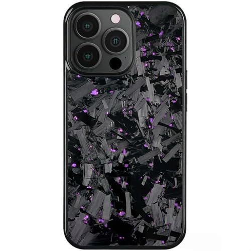 Carbon Fiber Phone Case, Ultra-Thin All-Inclusive Magnetic Anti-Fall Protective Phone Case for iPhone 11, Support Wireless Charging (Purple, for iPhone 11)