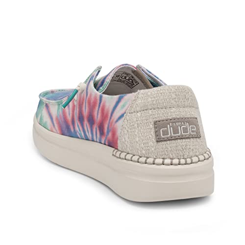 Image of Hey Dude Women's Wendy Rise Moc Toe Shoes, Candy Tie Dye, 5 UK