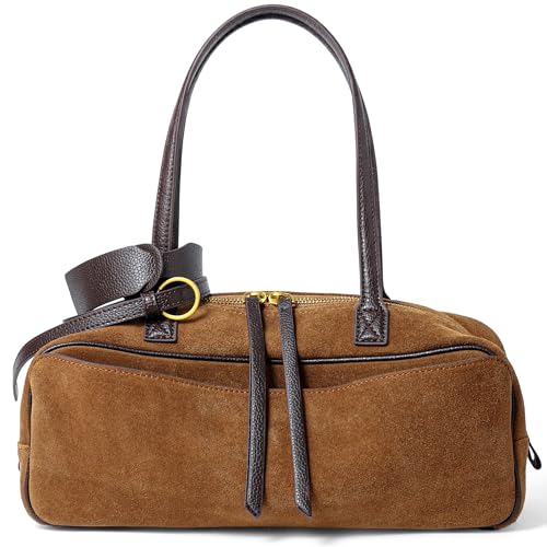Womens Suede Leather East West Bag