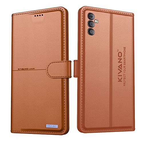 Image of KIVANO Samsung Galaxy F13 4G / F23 / M13 4G Flip Cover | Leather Finish | Inside Pockets & Inbuilt Stand | Shockproof Wallet Style Magnetic Closure Back Cover Case