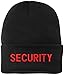 Army Universe Security Embroidered Beanie Warm Winter Watch Cap Security Winter Hat Uniform (Black with Red)