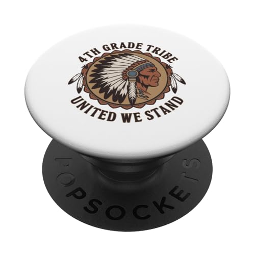 4th Grade Tribe United Wir treten zurück zu den Schullehrerkindern PopSockets mit austauschbarem PopGrip