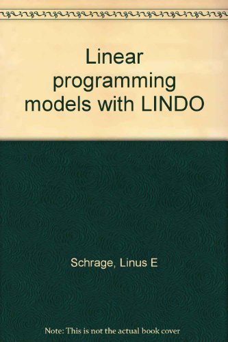 Linear programming models with LINDO : Amazon.in: Books