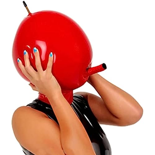 Masque en latex gonflable fétiche pour performance et club - 2