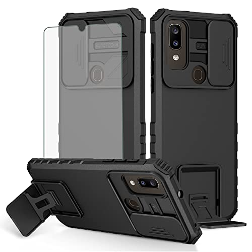 Coque Samsung Galaxy A20 A30 Asuwish avec protège-écran béquille et cache caméra