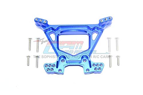 GPM for Traxxas Rustler 4X4 VXL (67076-4) / Hoss 4X4 VXL (90076-4) Upgrade Parts Aluminum Rear Shock Tower - 1Pc Set Blue