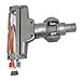 Accessori per aspirapolvere Testa elettrica della spazzola elettrica dello strumento motorizzato del pavimento compatibile con Dyson V6 DC45 DC62 DC61 DC59 DC58 Parti del sottovuoto del filtro del fil