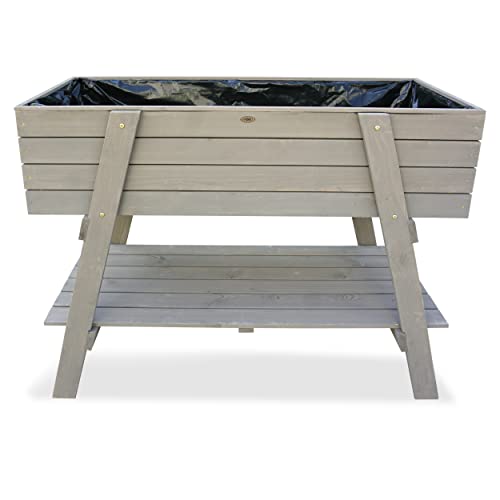 HABAU Hochbeet Alina, Grau, mit Ablagefläche und perforierter Pflanzfolie, 115 x 45 x 89 cm, ideal für Garten, Terrasse und Balkon HABAU Hochbeet Alina, Grau, mit Ablagefläche und perforierter Pflanzfolie, 115 x 45 x 89 cm, ideal für Garten, Terrasse und Balkon