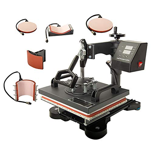 HAIWUSAN 熱転写プレス機 5 in1 110v230*300mm 抱き枕 鞄 携帯電話ケース Tシャツ用など 陶器、金属等様々なものに転写可能