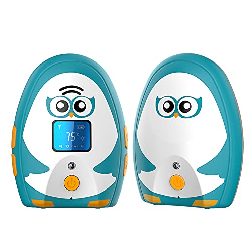 Image of TIMEFLYS Audio Baby Monitor OL Portable, Talk Back Intercom, Long Range up to 1000 ft, Temperature Monitoring and Warning, Lullabies, Vibration, LCD Display, 2 Cables 2 Sets of Rechargeable Battery