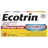 Ecotrin Regular Strength Safety Coated Aspirin | Arthritis Pain | 300 Tablets