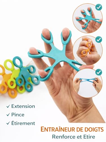 Renforcement doigts et poignets optimal grâce au kit de pince réglable Bodyfit+ - 6