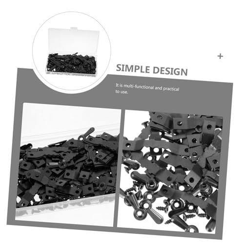 Image of 1Set Photo Frame Backing Clips with Screws Turn Button Hardware for Hanging Pictures Art and Photos Reliable Frame Supplies for DIY Projects